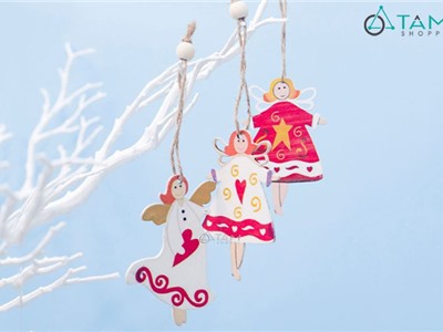 Phụ kiện treo Noel Bộ 2 thiên thần múa ba lê X-PKTCT-33